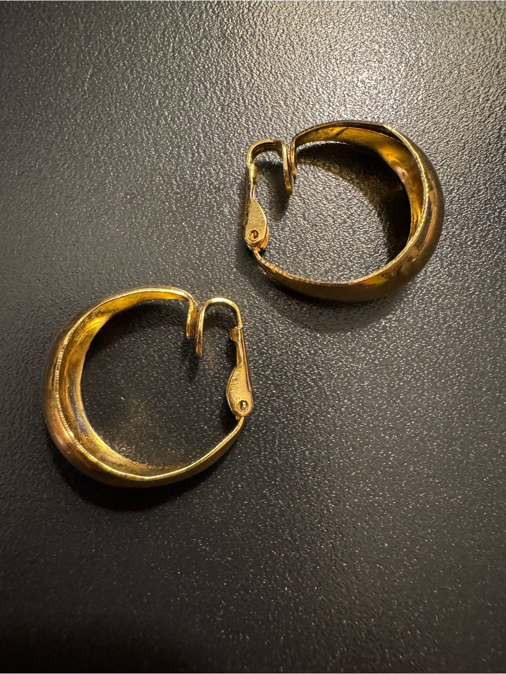 Gold Tone Hoop Clip On Earrings